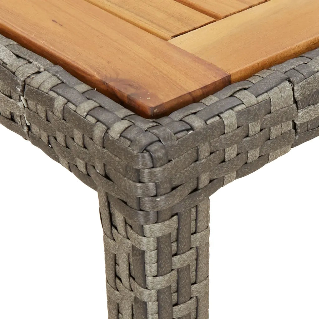Set da Pranzo da Giardino 5 pz con Cuscini in Polyrattan Grigio 3187366
