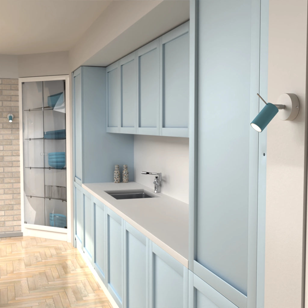 Applique PRESTON Milagro 1xGU10 40W blu cromo IP20