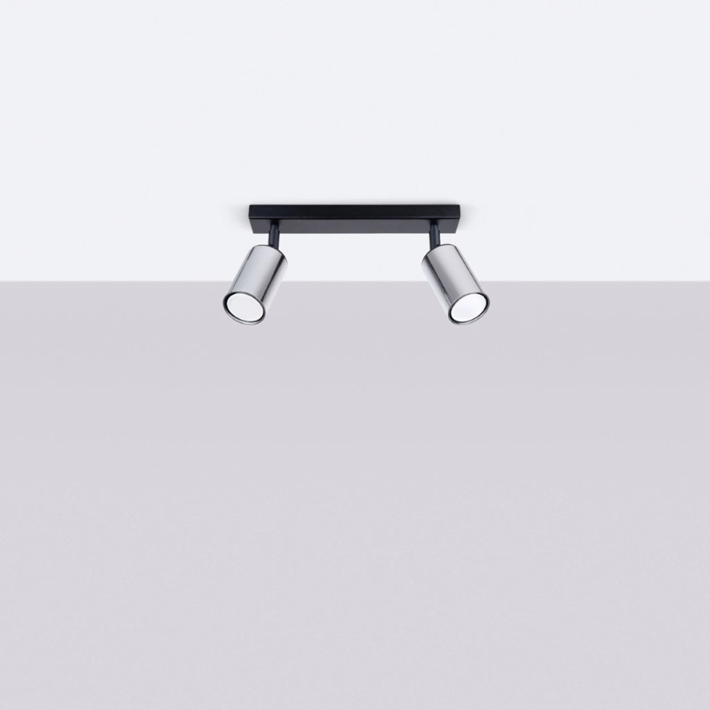 Lampada da soffitto WINX 2 nero/cromo