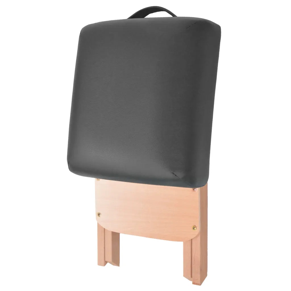Sgabello da Massaggio Spessore Sedile 12 cm e 2 Supporti Nero 110147