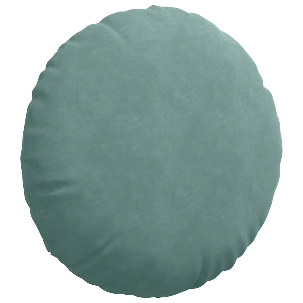 Cuscini per Seduta 2 pcs Verde Mare Ø60 x 21 cm Velluto 42014221