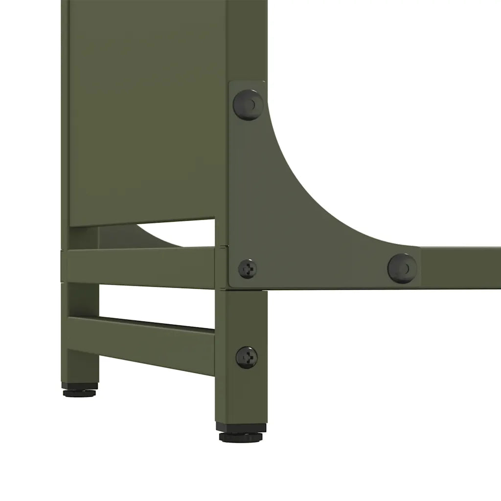 Rastrelliera per Legna da Ardere Verde Oliva 90x28x65 cm CFW9866622
