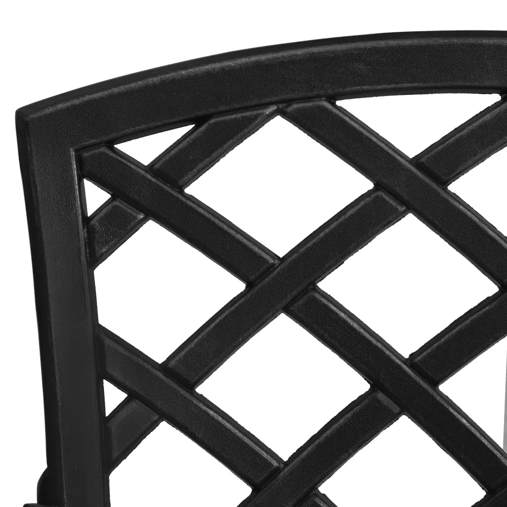 Set da Bistrot 3 pz in Alluminio Pressofuso Nero 315592