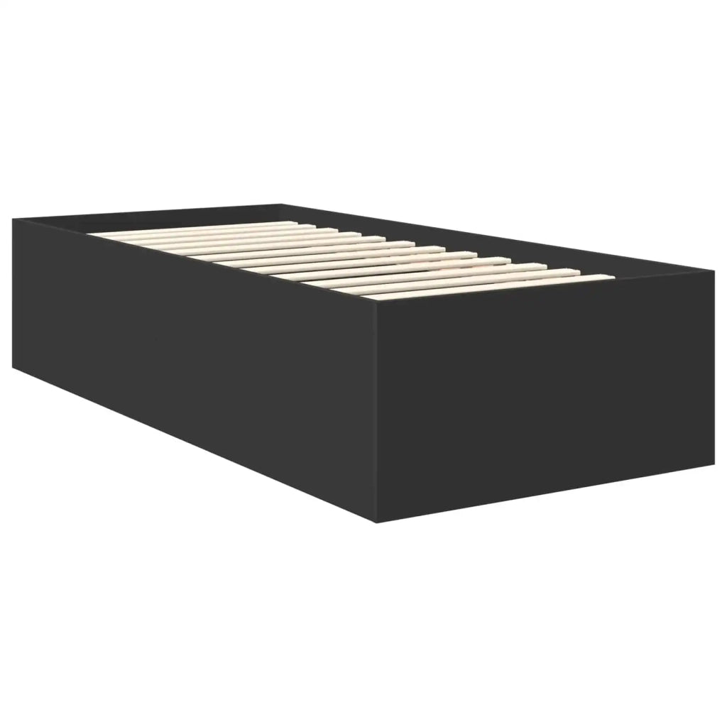 Struttura del letto Nero 90 x 200 cm Legno multistrato