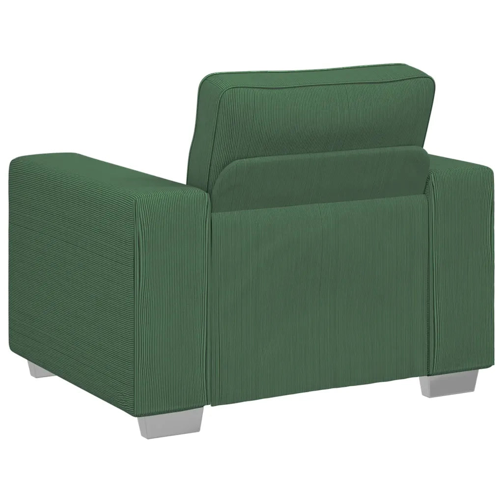 Divano Sedia-Poltrona-Sofa Relax Verde Scuro 60 cm Tessuto di Velluto a Coste