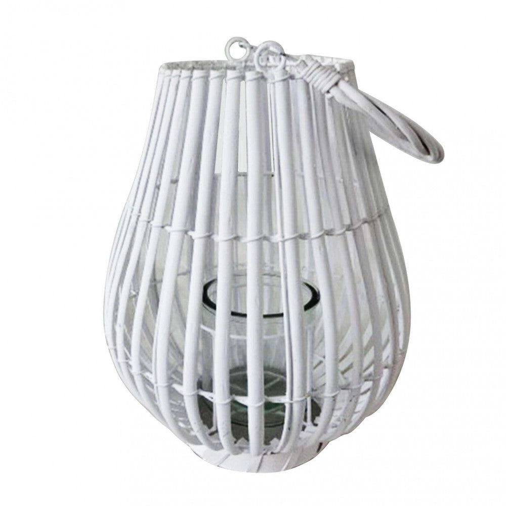 Lanterna Celeste in Vimini Bianco