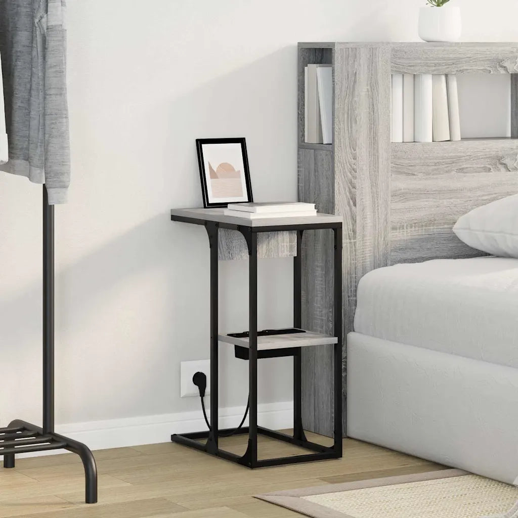 Comodino | Armadio da Notte | Mobiletto da notte Grigio Sonoma 41,5 x 26 x 60,5 cm
