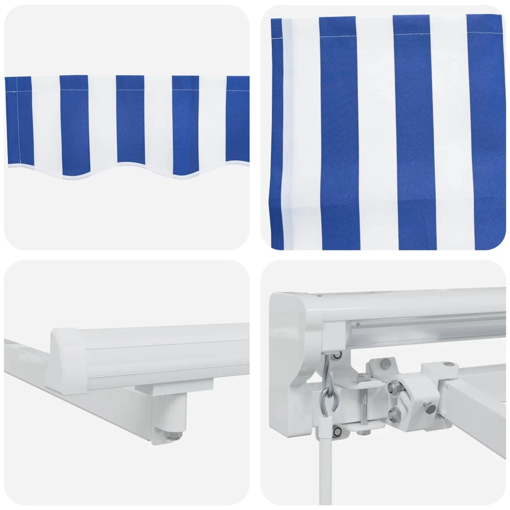 Cornice per Tenda Manuale con LED Blu e Bianco 3 x 2,5 m 3420572