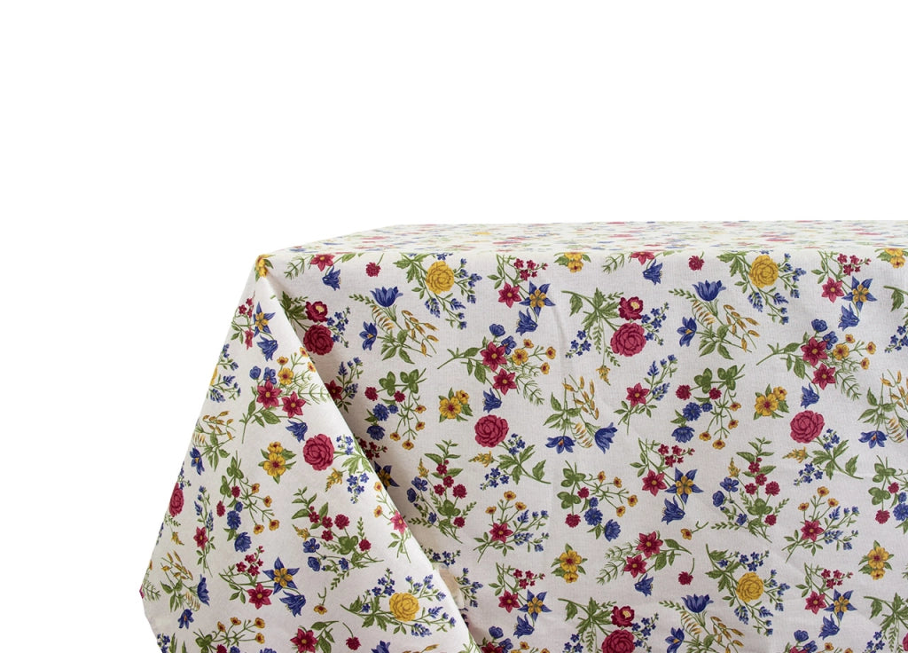 Tovaglia Cucina Copritavolo 100% Cotone Made Italy Disegno Floreale Mazzolino - 140x240 - Mazzolino