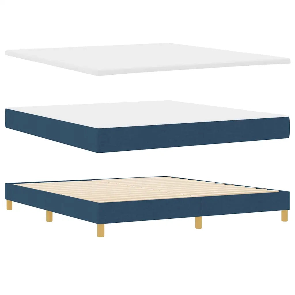 Letto a molle con materasso Blu 200 x 180 cm Tessuto 3341250