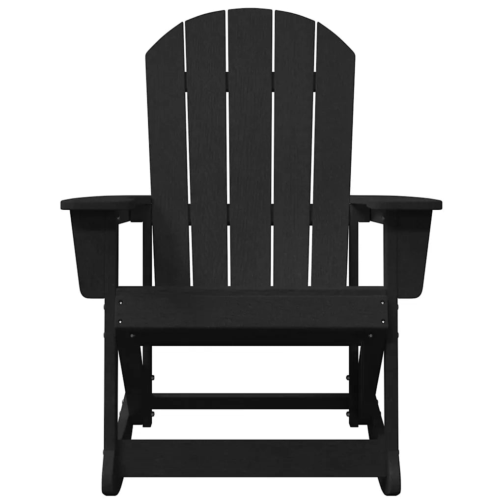 Poltrona a dondolo Adirondack Nero 92 x 73,5 x 92 cm HDPE 42006627