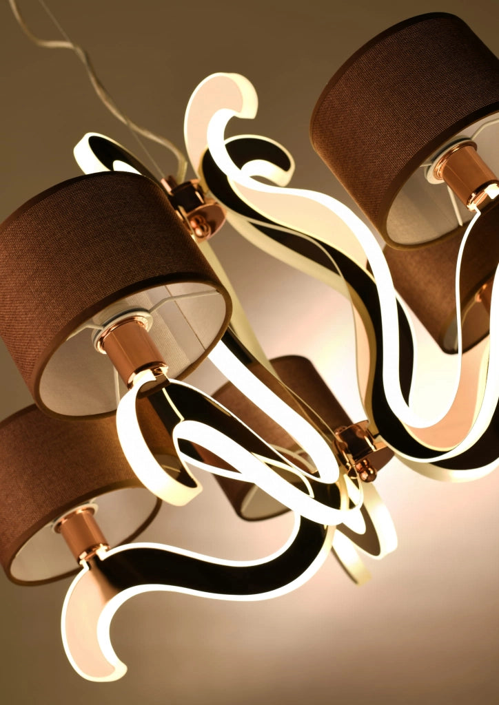 Lampadario Candellux Ambrosia 35-33918 LED E14 rame