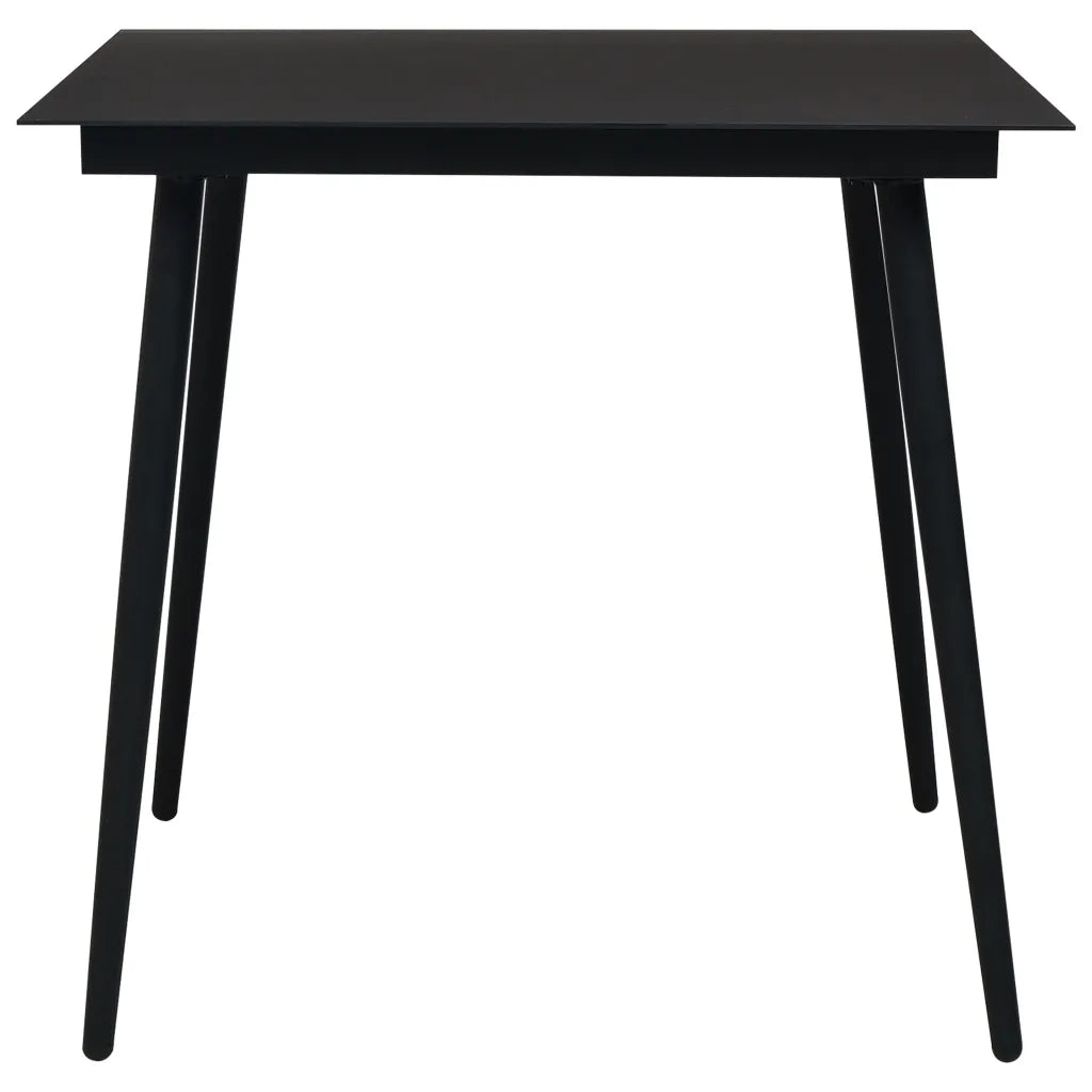 Set da Pranzo da Esterni 3 pz in Corda di Cotone e Acciaio Nero 3058277