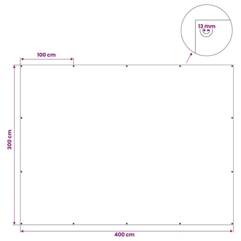 Telo con Occhielli Verde 3 x 4 m 260 gsm PE 42039369
