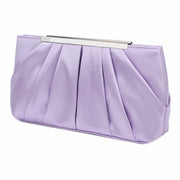 Borsa elegante per donne, portafoglio avvolto in seta per signora, clutch da sera in seta plissettata, borsa da sera per donna con decorazioni d'argento
