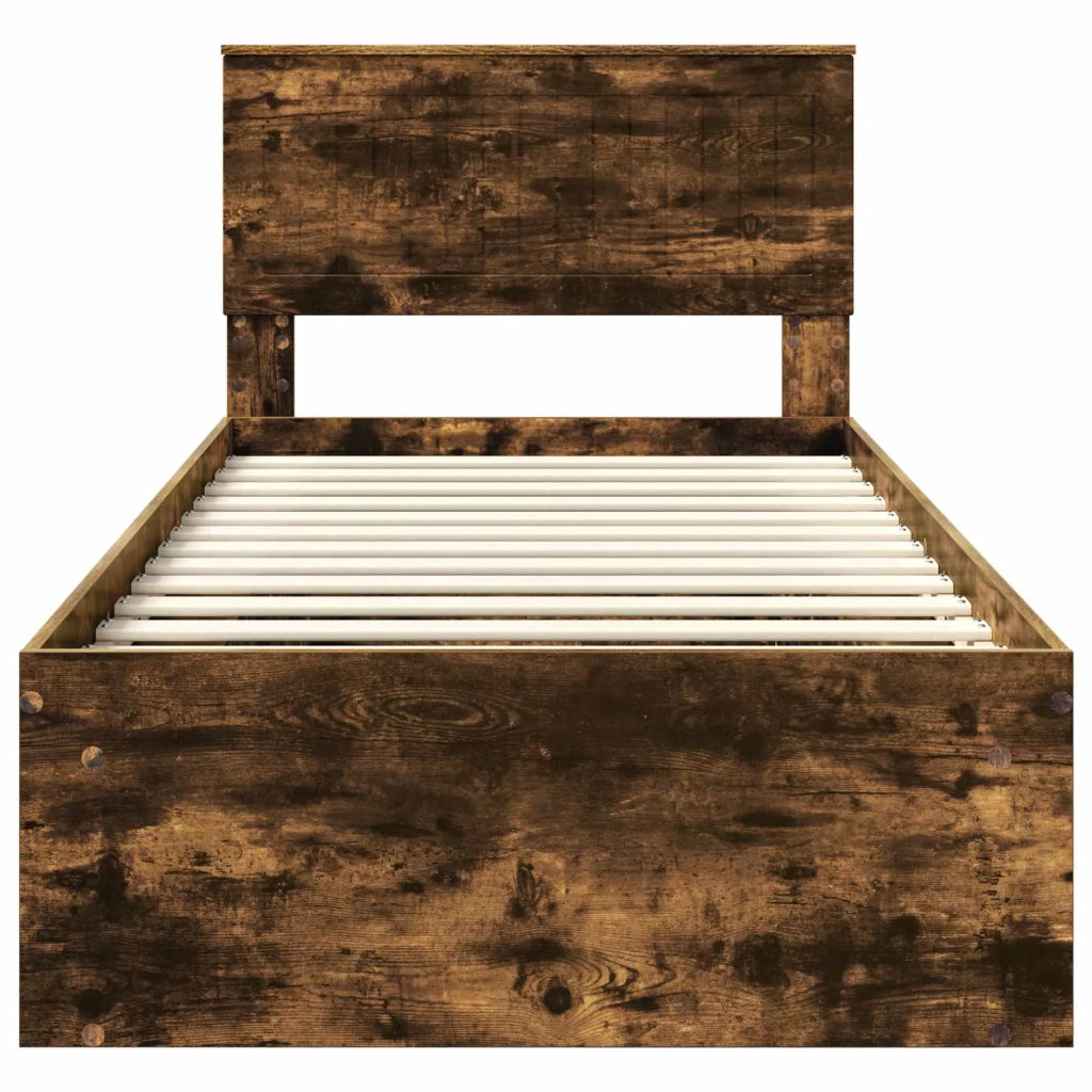 Struttura del letto-Giroletto Rovere fum¨¦ 90 x 200 cm Pino massello 484386
