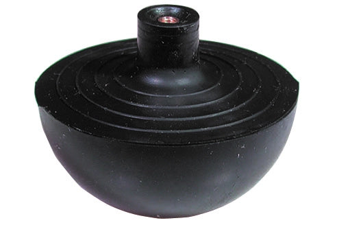 SFERA IN GOMMA CON NOTTOLINO IN OTTONE INCORPORATO- Diam. Est. mm. 69,5 - CONF- FAIDF- pezzi 1
