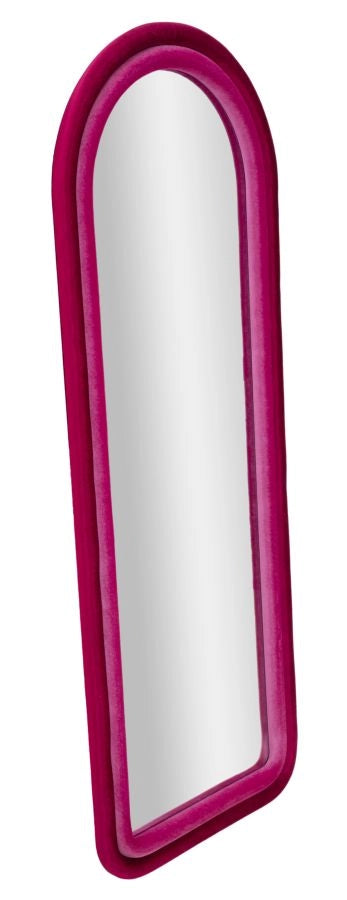 Specchio da muro cornice in velluto fuxia 60x4x160cm CLOE