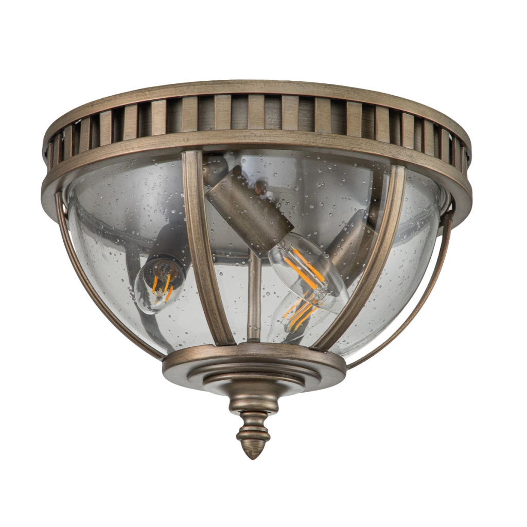 Plafoniera esterna Halleron bronzo ossidato E14 3x40W