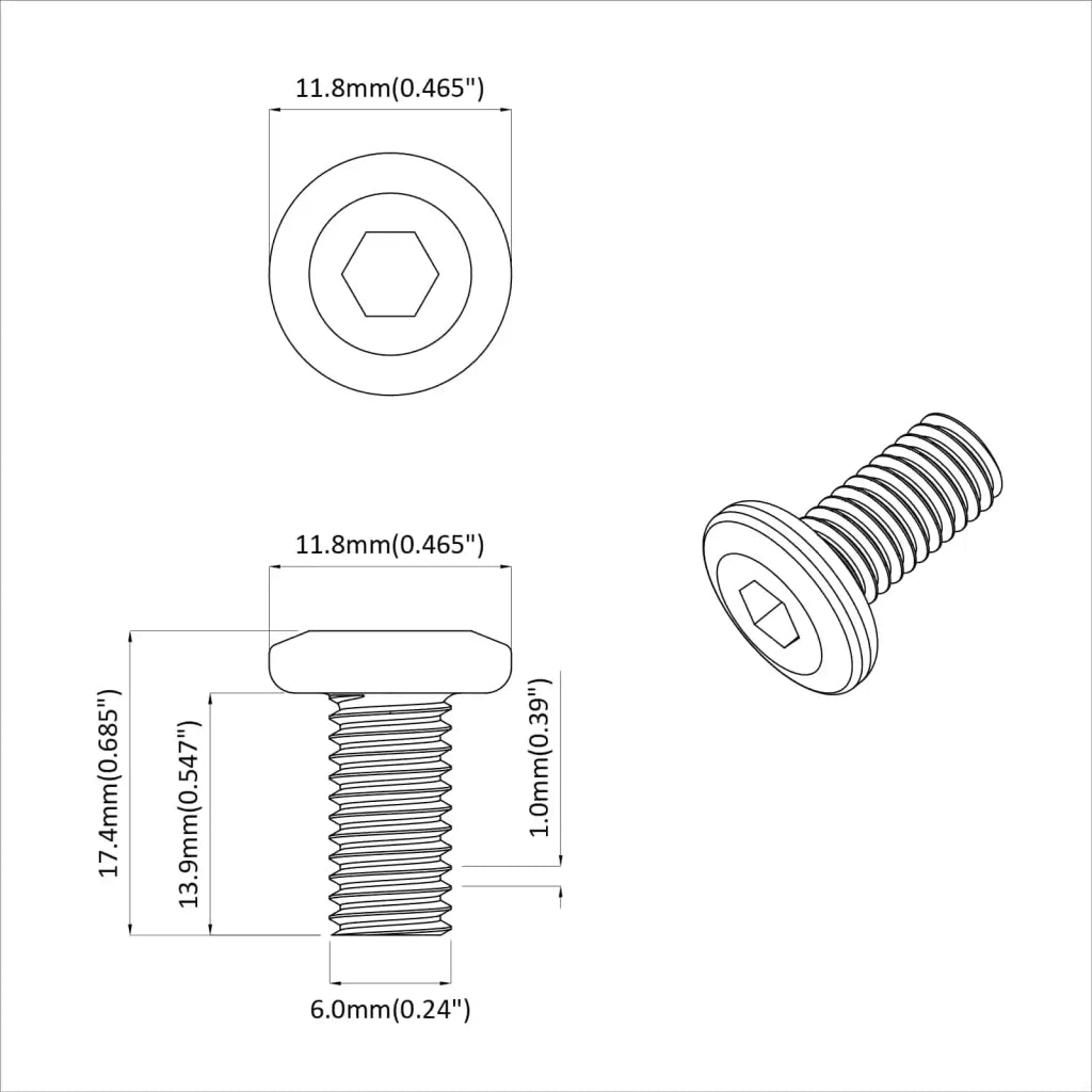 Vite con Testa Bloccante 3600 pcs Argento Acciaio