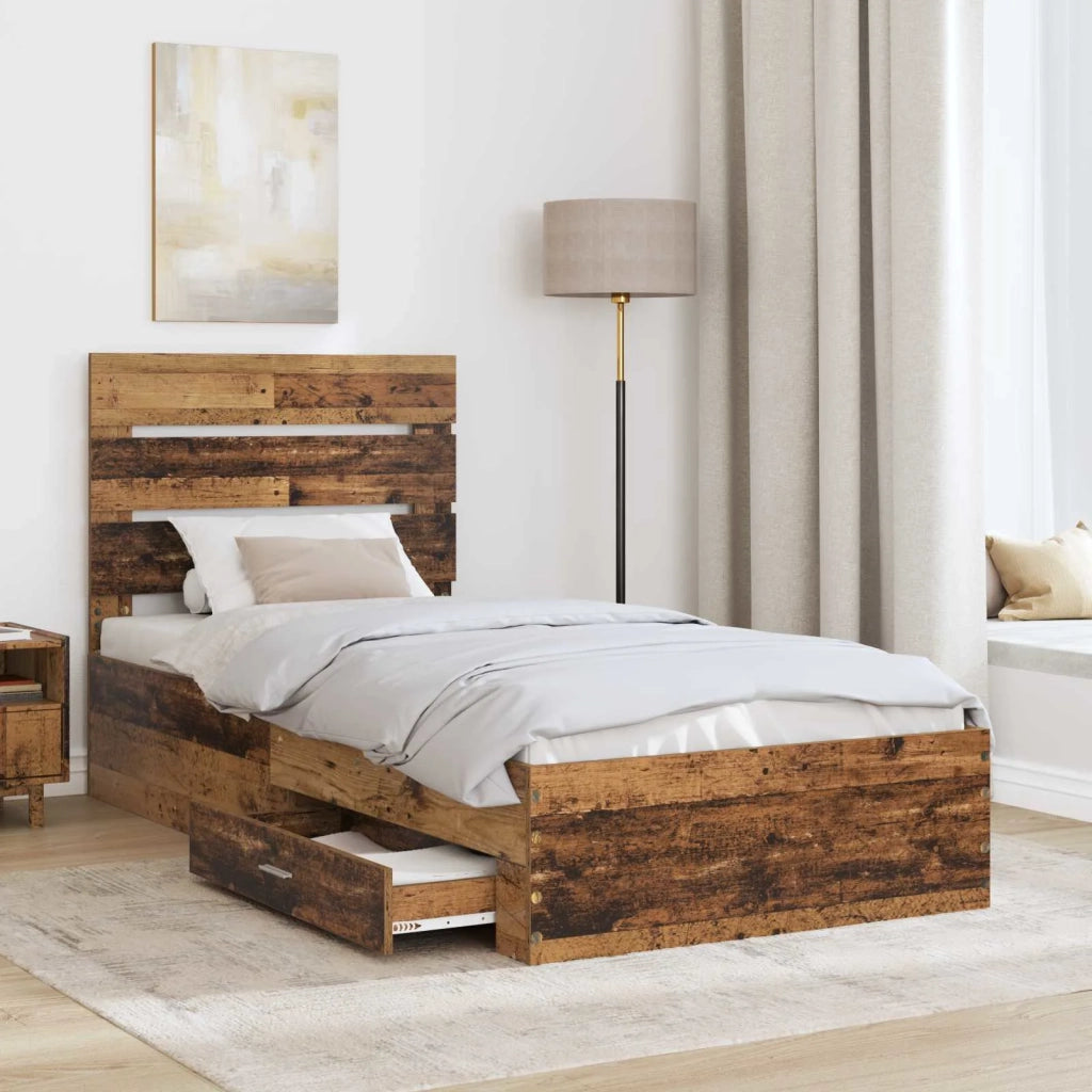 Struttura del letto-Giroletto Legno vecchio 90 x 190 cm Legno multistrato 722580