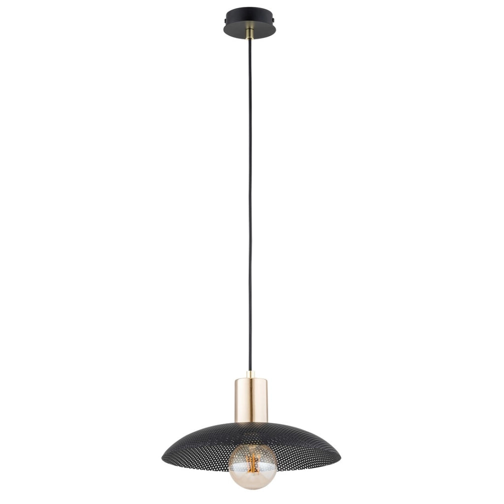 Lampada a sospensione nera oro in metallo Spirit E27 Emibig