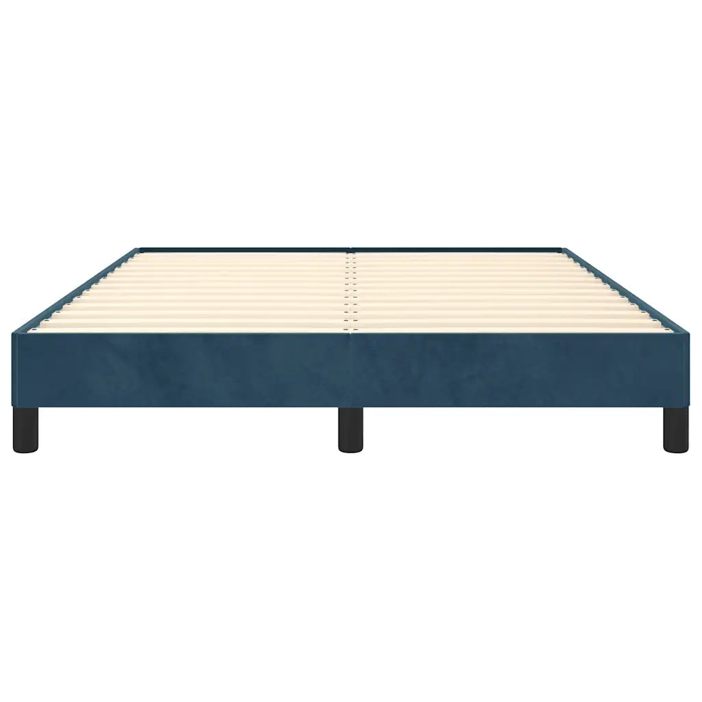 Giroletto senza Materasso Blu Scuro 140x190 cm in Velluto 346974
