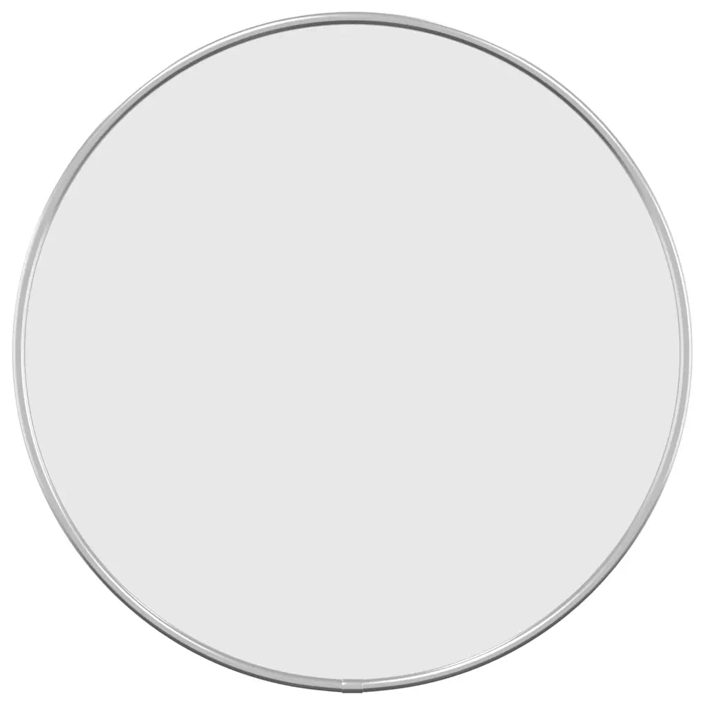 Specchio da Parete-Specchio a muro Argento ? 40 cm Rotondo