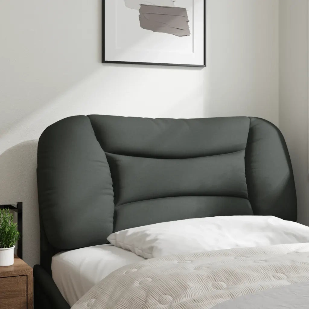 Cuscino Testiera Hvar Grigio Scuro 90 cm in Tessuto 374538
