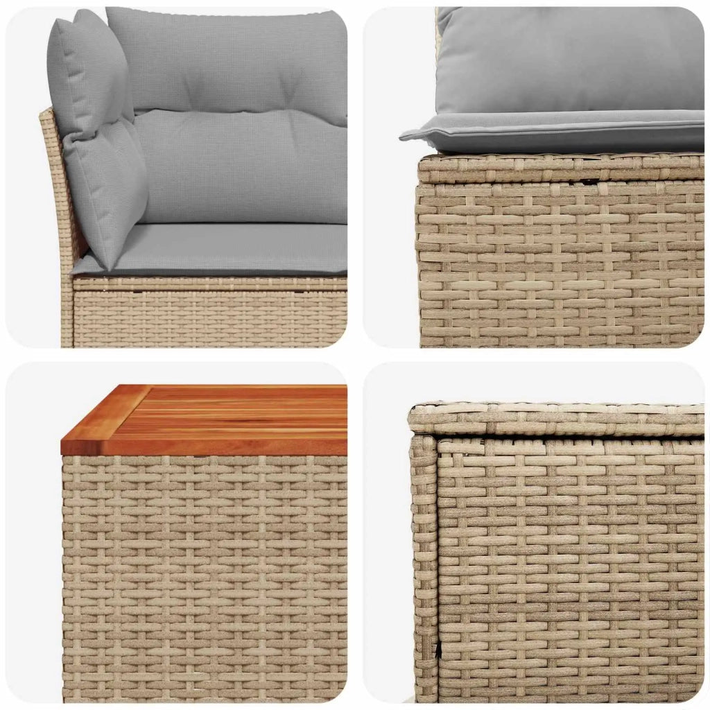 Set di divani 6 pz Beige e Grigio Chiaro 3447363