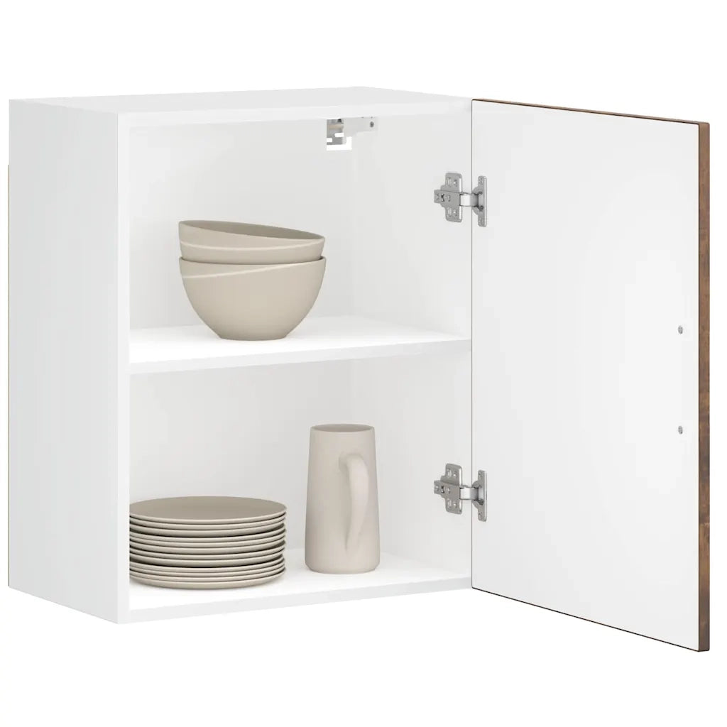 Pensili da Cucina 2 pz-Mobile Cucina da Parete Porto Rovere Fumo in Legno Multistrato