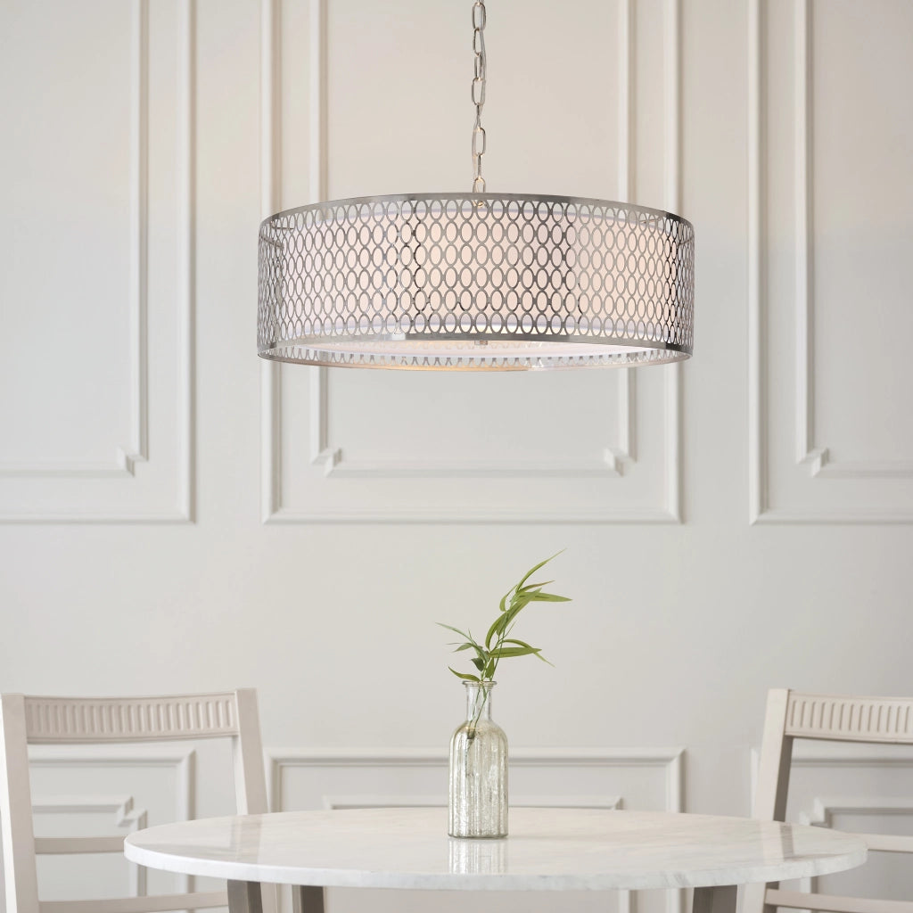 Lampadario Cordero Endon tondo nichel satinato 3xE27