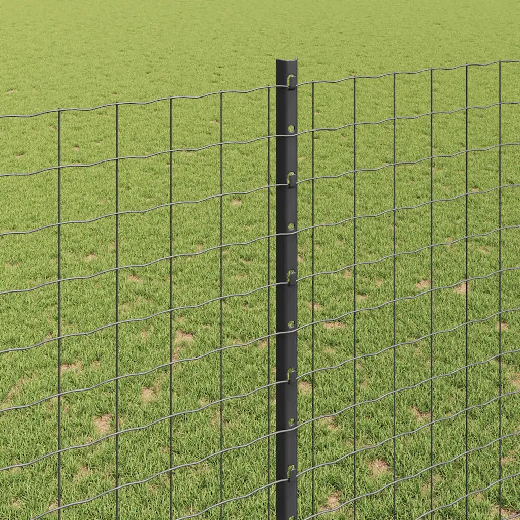 Palo della recinzione 11 pcs Grigio 150 cm Acciaio 42006287