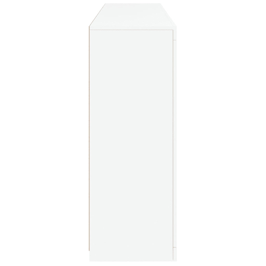 Credenza con Luci LED Bianca 162x37x100 cm