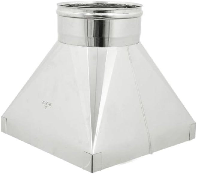 Tramoggia per canna fumaria Femmina  ACCIAIO INOX AISI 316 -VARIE MISURE- ø200  L200 P250