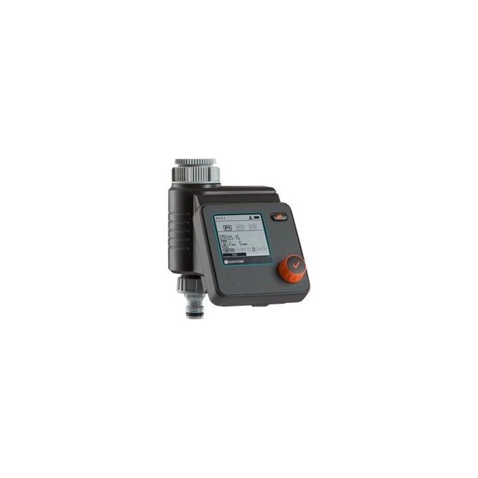 Gardena 1891 Select Programmatore per Irrigazione a Batteria fino a 3 Programmi Giornalieri Durata da 1 Min a 7 Ore e 59 Min Compatibile con Sensore di Umidita' colore Nero
