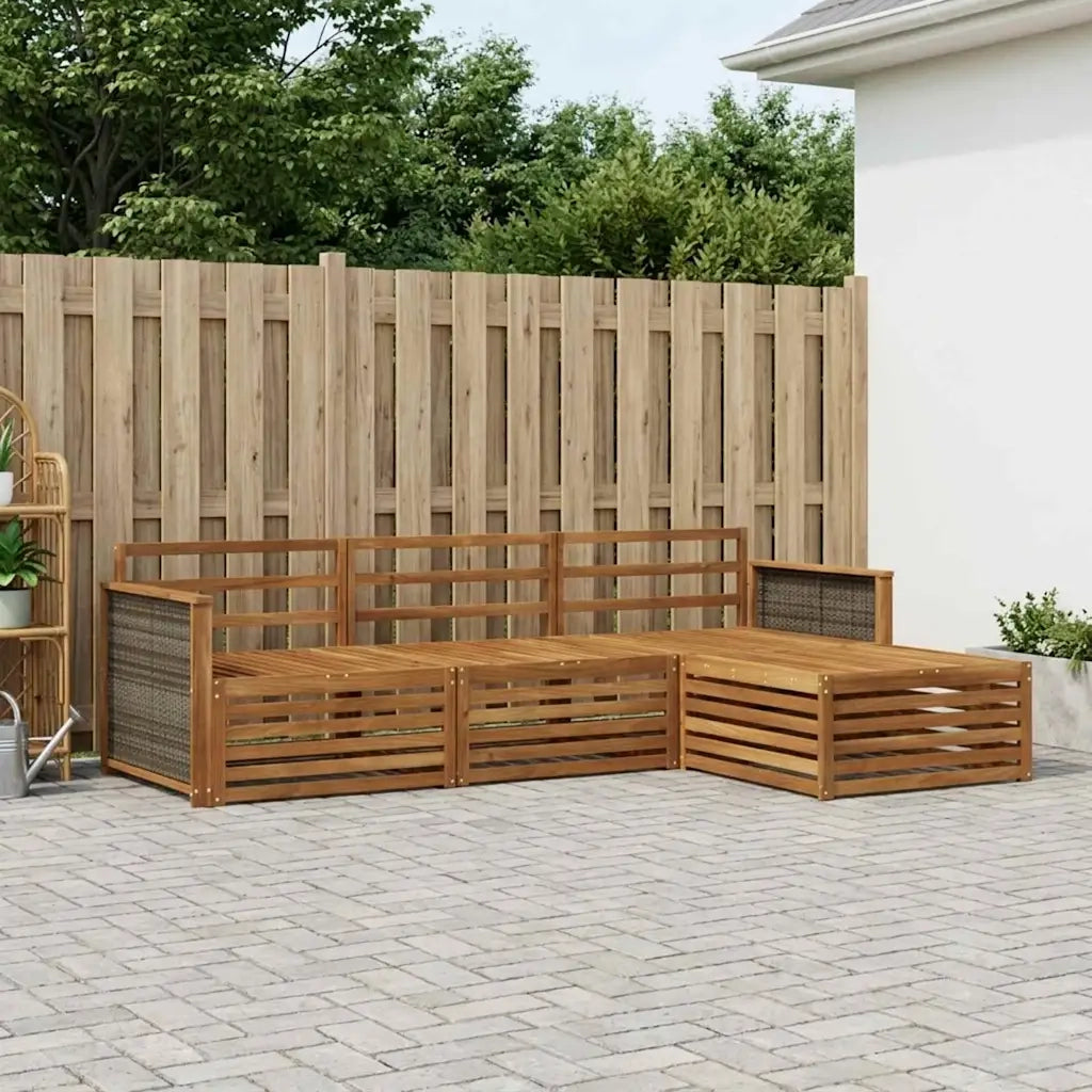 Set di divani da esterno Naturale 249,5 x 162,5 x 73 cm 3383197