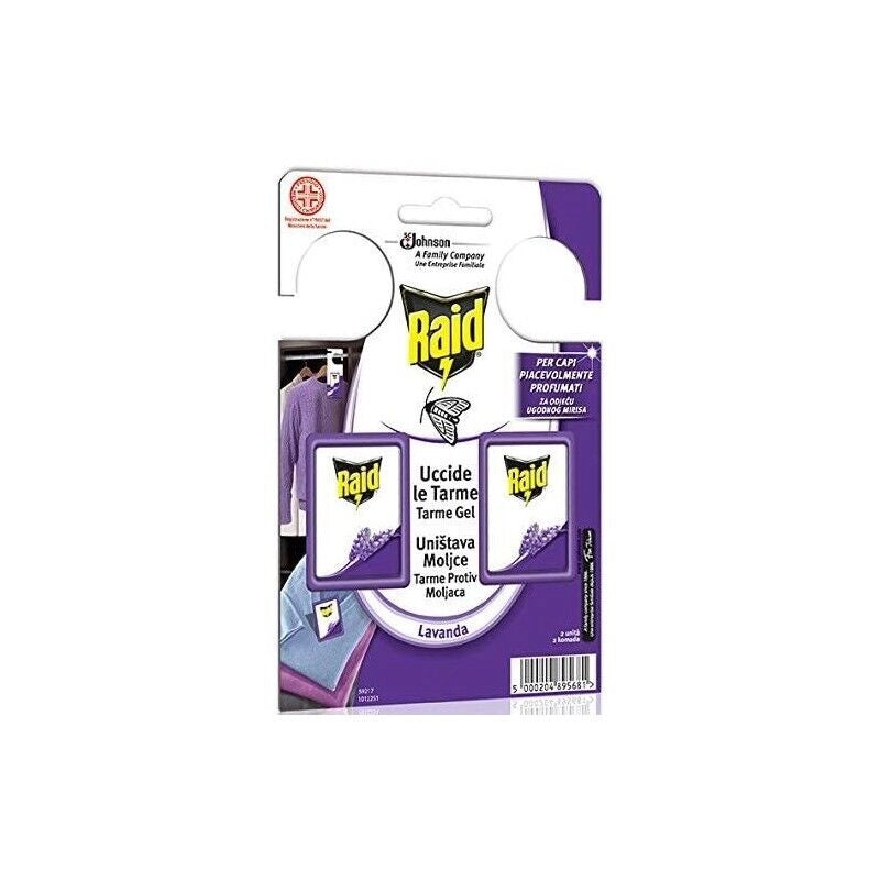 RAID TARMICIDA GEL PROFUMATO LAVANDA IN CONFEZIONE DA 2 PEZZI