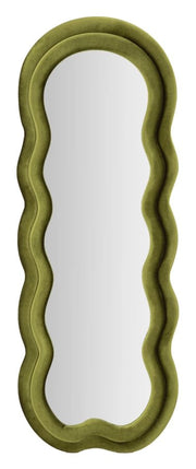 Specchio da muro cornice in velluto verde 60x4x160cm MIKI