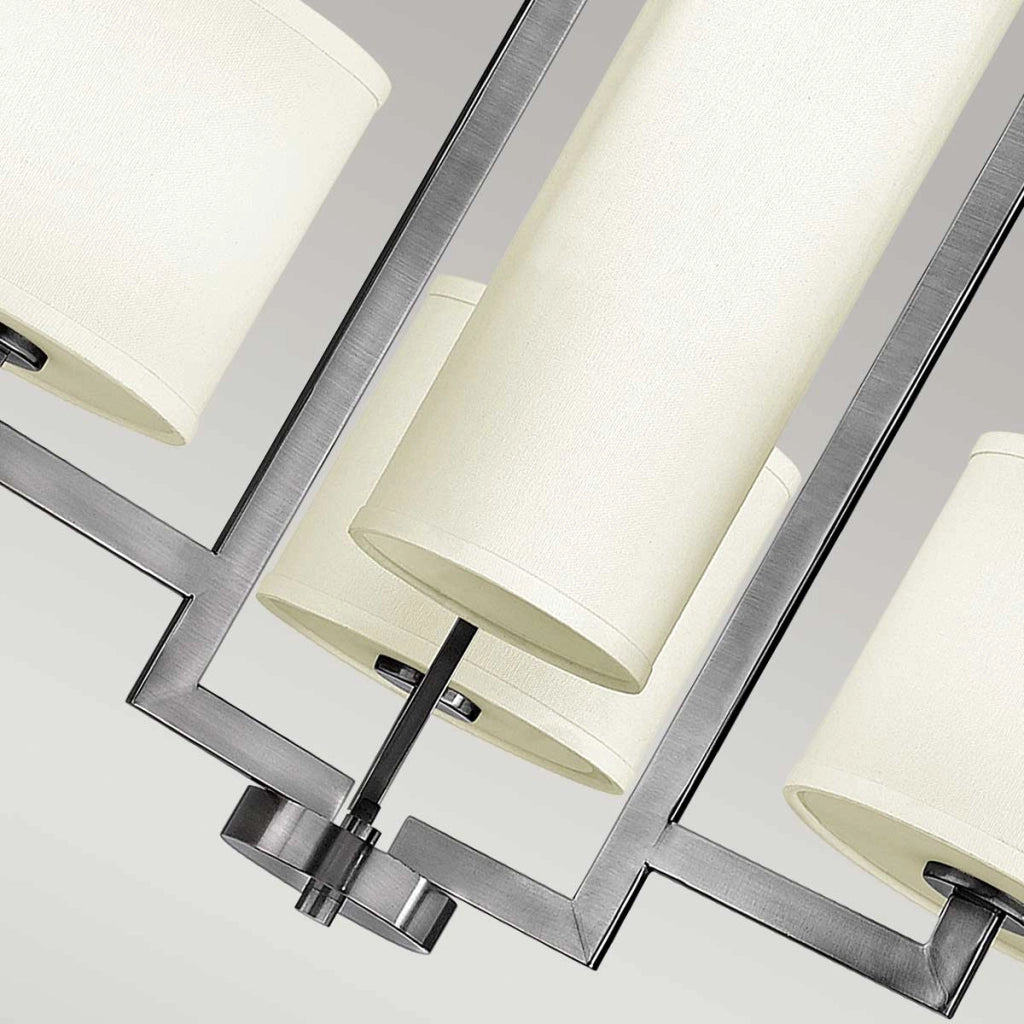 Lampadario moderno Hampton nichel antico 4xE27 Hinkley