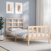 Letto senza Materasso-Struttura Letto 90x190 cm in Legno Massello di Pino 836758
