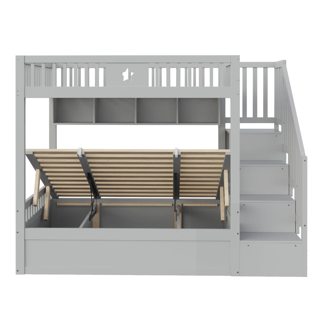letto a castello legno grigio 140 x 200 cm