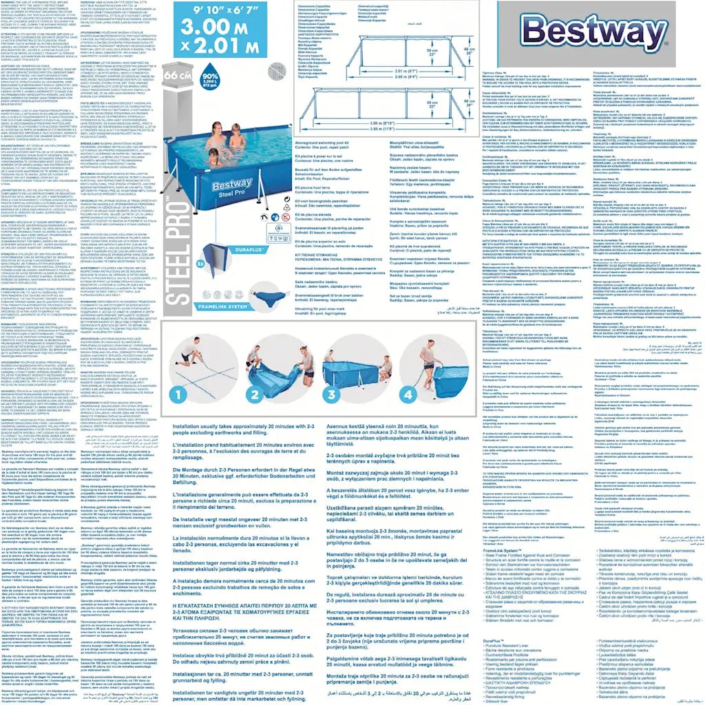Bestway Piscina Steel Pro 300x201x66 cm 92812