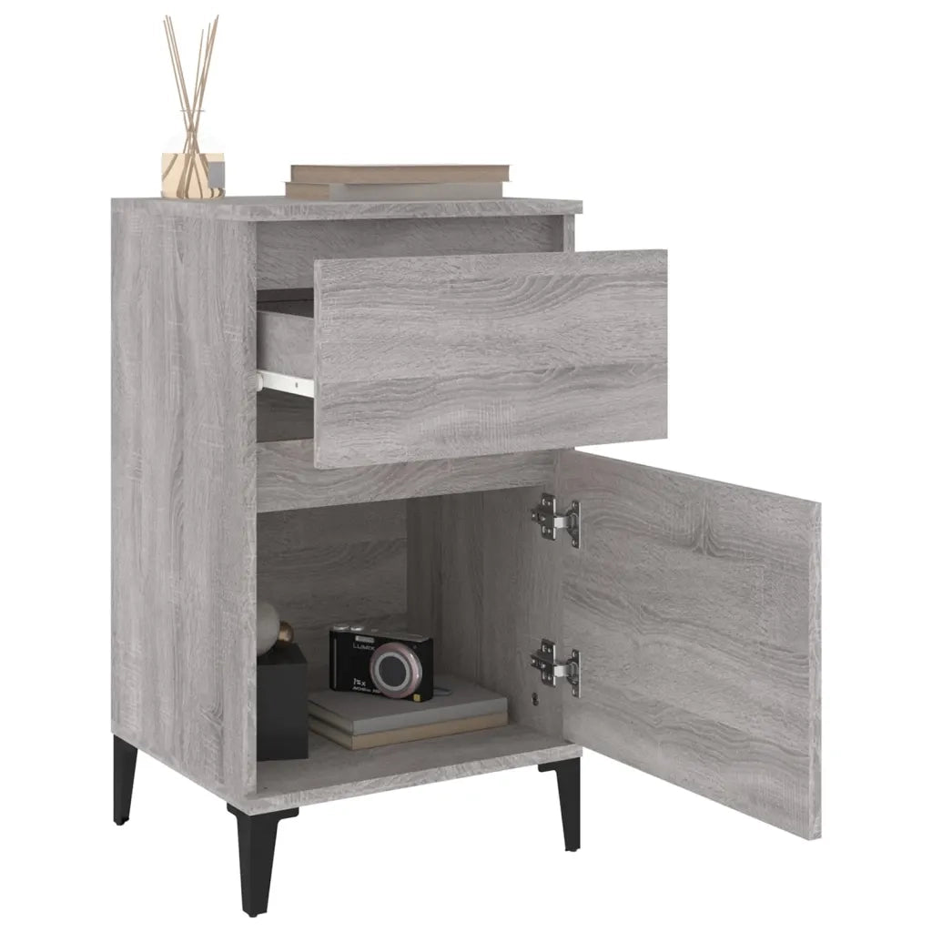 Comodino | Armadio da Notte | Mobiletto da notte Grigio Sonoma 40x35x70 cm