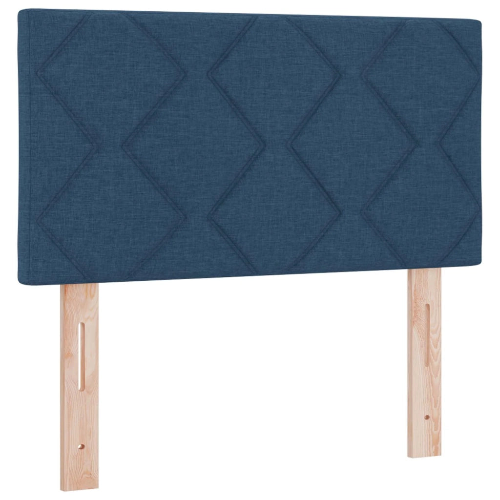 Letto con Box Spring, Materasso e LED Blu 120 x 190 cm Tessuto 3451909