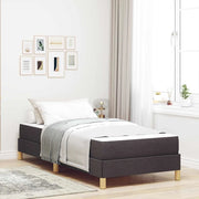 Letto a molle con materasso Marrone Scuro 100 x 200 cm Tessuto