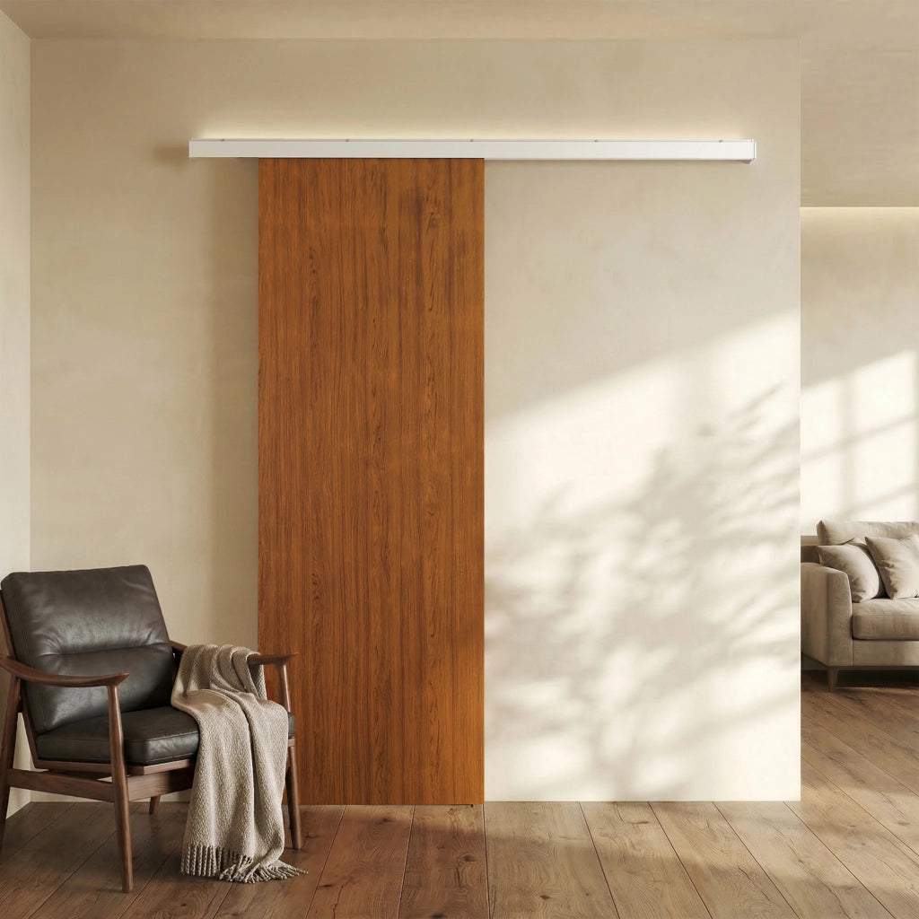 Armadio Scorrevole ¨C Minimal ¨C Effetto Legno Marrone 75x210cm