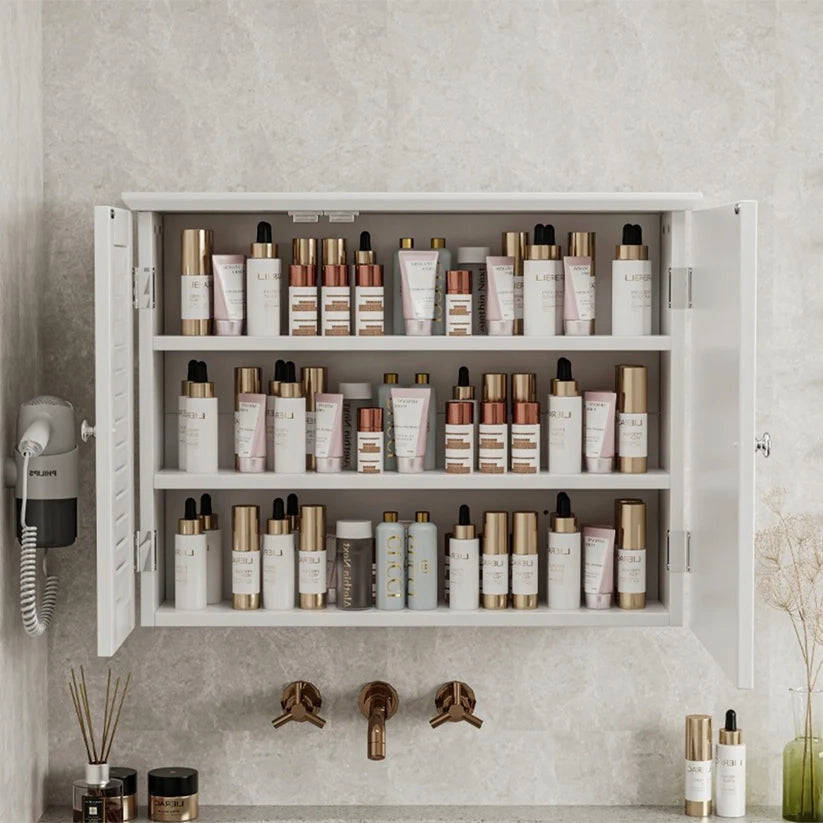 Armadietto da bagno 69x15x49 cm, colore bianco, ideale per l'organizzazione.