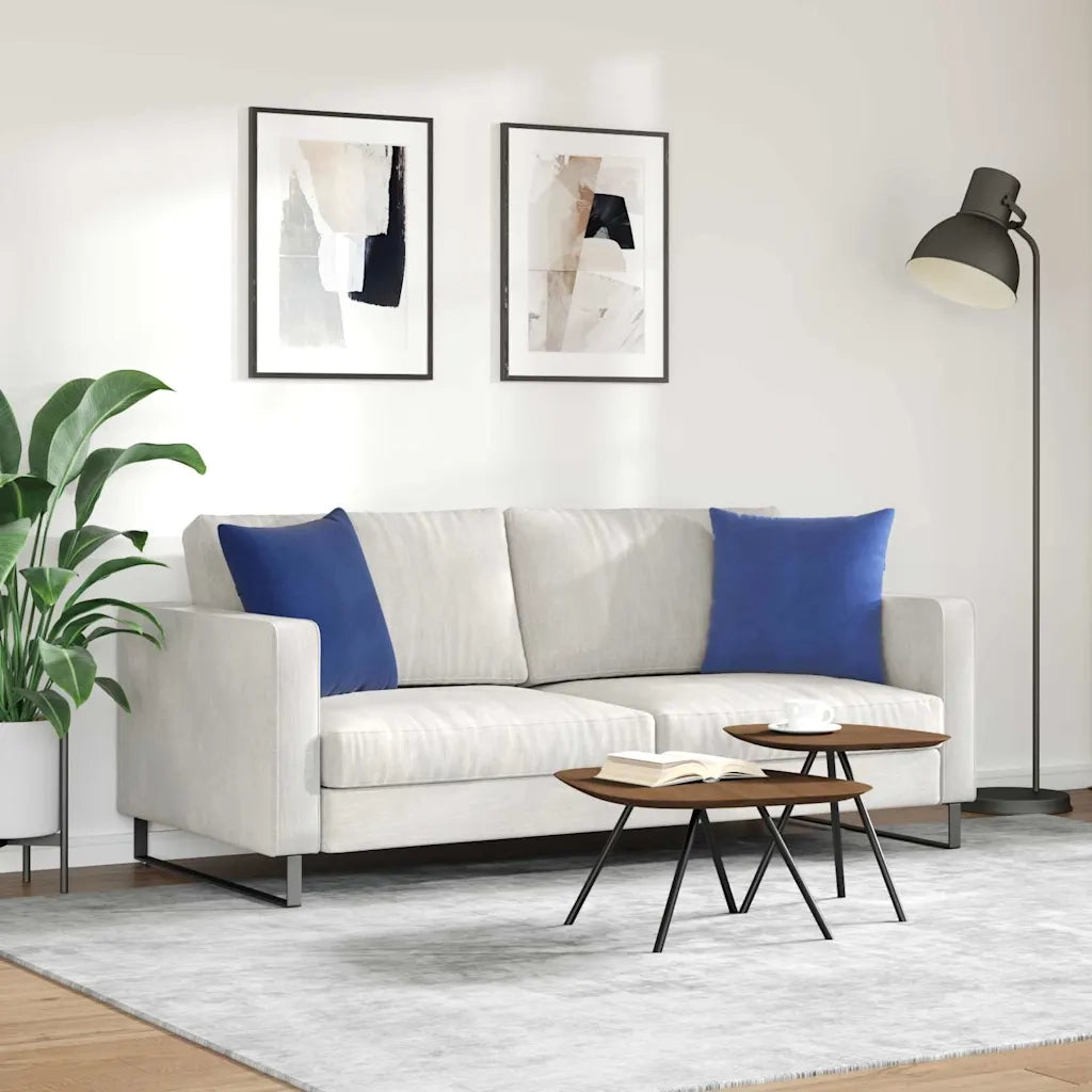 Cuscini da Divano 2 pcs Blu Polizia 45 x 45 cm Tessuto in Cords 42013939
