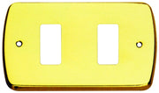 PLACCA MAGIC COPRI INTERRUTTORE OTTONE LUCIDO 2 FORI A.530
